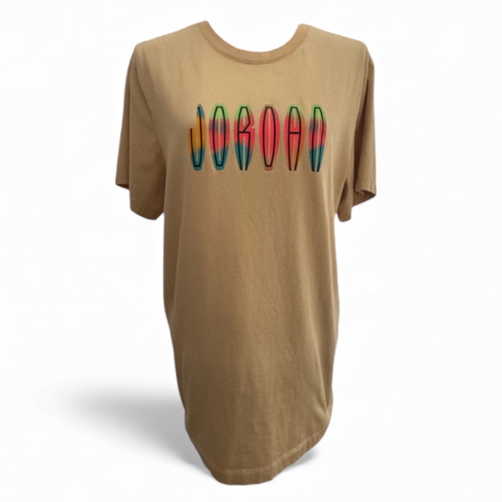 Jordan Athletic Short Sleeve T-Shirt Size Large Tan with Bold Graphic NWOT
